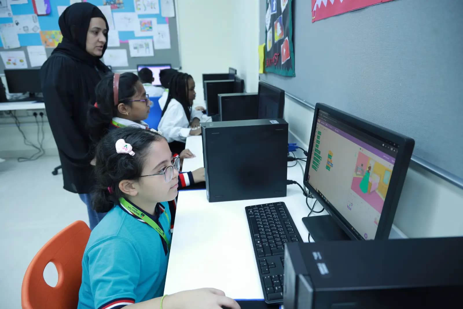 Students in the ICT lab